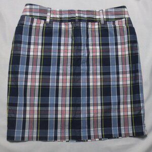 CHAPS womens SKIRT pencil PLAID red WHITE blue PREPPY casual PATRIOTIC SIZE 4